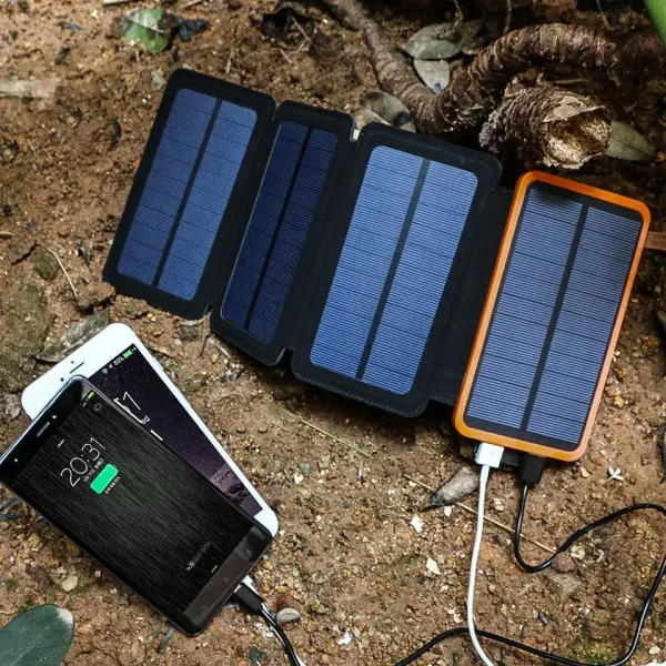 Vikbar solcellspowerbank- 10.000mAh - Bild 4